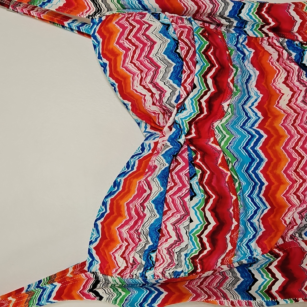 LaBlanca Tankini Top Multicolor Ruching Size 8 - Picture 4 of 12